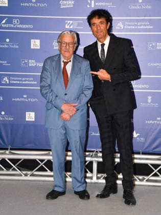 IPA86019428 - Rome, 2026 Nastri d Argento Awards. Red Carpet. Pictured: Giancarlo Giannini, Giulio Base  Copyright: xTonixServillox xLandi Provvisionatox 86019428