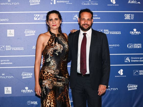 IPA86019669 - Rome, 2026 Nastri d Argento Awards. Red Carpet - Pictured: Alessandro d Ambrosi and Silvia Siravo  Copyright: xMarcoxProvvisionatox xLandi provvisionatox 86019669