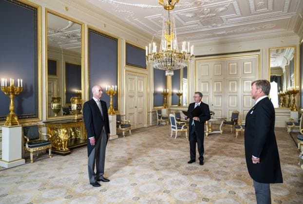 Den Haag, The Netherlands, 2026-06-24 11:44:45 THE HAGUE, 24-06-2026, Noordeinde Palace. King Willem Alexander received Mr. Alexander Bosman at Noordeinde Palace in The Hague on the occasion of his appointment as Advocate General at the Supreme Court of the Netherlands. PHOTO: NLBeeld POOL Frank van Beek Credit: NL Beeld Patrick van Emst  Copyright: xx x