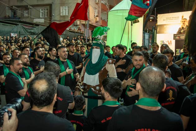June 24, 2026, Istanbul, Istanbul, Turkey: Tasua night was commemorated at the Zeynebiye Camii in Istanbul. Thousands of mourners gathered for religious ceremonies marking the eve of Ashura, honoring Imam Hussein and the martyrs of Karbala through prayers, elegies, and traditional mourning rituals. Istanbul Turkey - ZUMAt171 20260624_zip_t171_005 Copyright: xAbdullahxTepelix