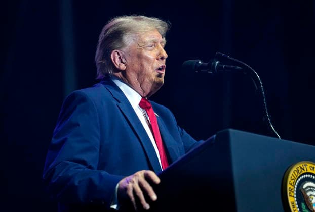 President Donald Trump speaks at a rally to kick off the 16-day Great American State Fair as part of Washington, D.C. s celebration of the nation s 250th birthday on the National Mall on Wednesday, June 24, 2026. The rally will include military flyovers, musical performances from Lee Greenwood and Christopher Macchio, and the U.S. Army Band, the U.S. Marine Band and Armed Forces choirs.  WAP202606244007 BONNIExCASH