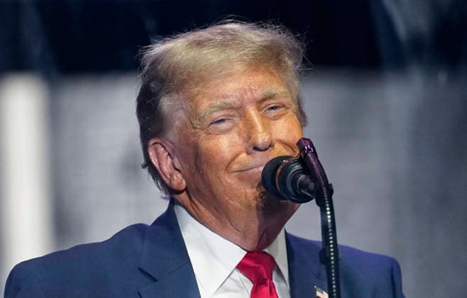 President Donald Trump speaks at a rally to kick off the 16-day Great American State Fair as part of Washington, D.C. s celebration of the nation s 250th birthday on the National Mall on Wednesday, June 24, 2026. The rally will include military flyovers, musical performances from Lee Greenwood and Christopher Macchio, and the U.S. Army Band, the U.S. Marine Band and Armed Forces choirs.  WAP202606244050 BONNIExCASH