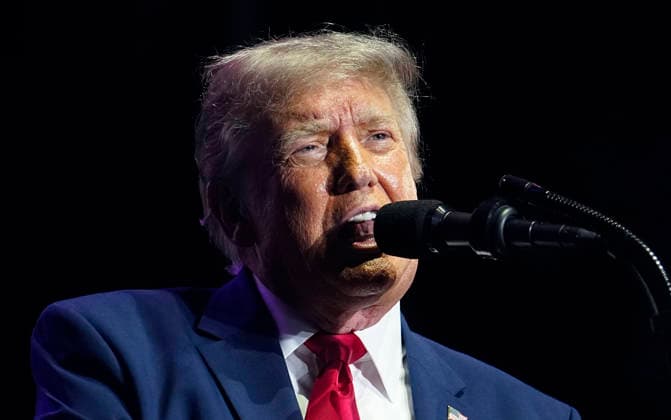 President Donald Trump speaks at a rally to kick off the 16-day Great American State Fair as part of Washington, D.C. s celebration of the nation s 250th birthday on the National Mall on Wednesday, June 24, 2026. The rally will include military flyovers, musical performances from Lee Greenwood and Christopher Macchio, and the U.S. Army Band, the U.S. Marine Band and Armed Forces choirs.  WAP202606244077 BONNIExCASH