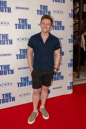 Rivals actor, Jonny Weldon poses on the red carpet of the West End Comedy, The Truth. Apollo Theatre, London. 24 June 2026 The Truth stars Tony Award-nominated Stephen Mangan (BBC 1 The Split; BBC 2 Episodes ) returning to the London stage, alongside comedy icon Ardal O™Hanlon (Channel 4, Father Ted; Netflix, How To Get To Heaven From Belfast), Sarah Hadland (BBC 1, Miranda; Strictly Come Dancing; ITV, The Job Lot) and double Olivier Award-winner Janie Dee four of the UK and Ireland™s most beloved stage and screen performers bringing their formidable comic talents to this sophisticated and fast-paced comedy., Credit:JAMES COOK Avalon  Copyright: xJAMESxCOOKx xAvalonx 1112277586