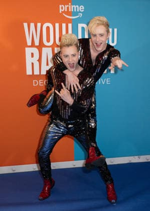 Jedward attends Prime Video™s Would You Rather: Decide to Survive London Screening, at the Regent Street Cinema in London, England. UK. Wednesday 24th June 2026. Copyright: xJamesxWarrenx ae7qz623