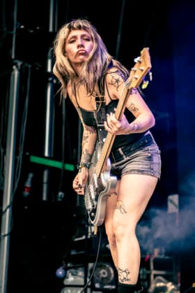 Faetooth live at Copenhell 2026 Copenhagen, Denmark. 24th, June 2026. The American doom trio Faetooth performs a live concert during the Danish heavy metal festival Copenhell 2026 in Copenhagen. Here bass player Jenna Garcia is seen live on stage. Denmark, Copenhagen  Copyright: xGonzalesxPhoto MathiasxBakxLarsenx