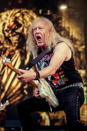 Iron Maiden live at Copenhell 2026 Copenhagen, Denmark. 24th, June 2026. The English heavy metal band Iron Maiden performs a live concert during the Danish heavy metal festival Copenhell 2026 in Copenhagen. Here guitarist Janick Gers is seen live on stage. Denmark, Copenhagen  Copyright: xGonzalesxPhoto MathiasxBakxLarsenx