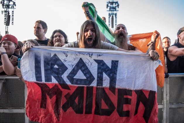 Iron Maiden live at Copenhell 2026 Copenhagen, Denmark. 24th, June 2026. Festival goers seen at a live concert with the English heavy metal band Iron Maiden during the Danish heavy metal festival Copenhell 2026 in Copenhagen. Denmark, Copenhagen  Copyright: xGonzalesxPhoto MathiasxBakxLarsenx