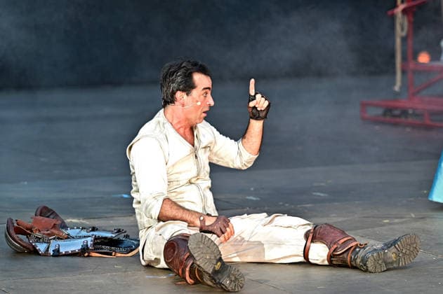 Bad Hersfelder Festspiele - Parzival . Schauspieler Bijan Zamani während der Fotoprobe zur Inszenierung Parzival im Rahmen der Bad Hersfelder Festspiele am 24.06.2026 in der Stiftsruine Bad Hersfeld. 20260624MWI129736 *** Bad Hersfeld Festival: Parzival actor Bijan Zamani during the photo shoot for the production of Parzival as part of the Bad Hersfeld Festival on June 24, 2026, at the Bad Hersfeld Abbey Ruins 20260624MWI129736