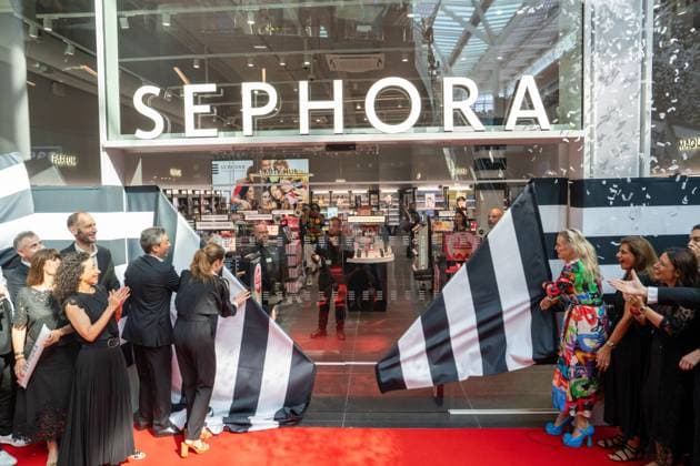Princess Delphine pictured during the opening of a Sephora store skincare products, at the Docks Bruxsel shopping center in Brussels on Thursday 25 June 2026. MARIUS BURGELMAN  MariusxBurgelman 179201565