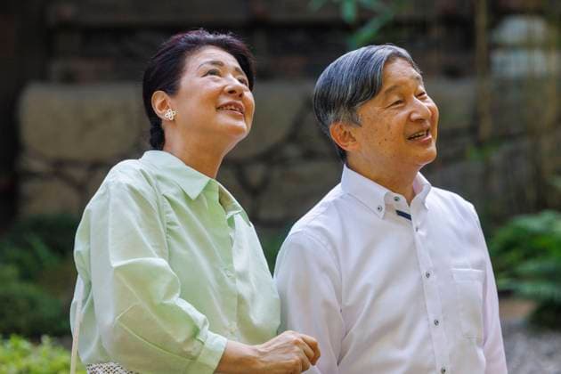 State Visit of the Emperor and the Empress of Japan to Belgium BRUSSELS, BELGIUM - JUNE 25 : Emperor Naruhito of Japan, Empress Masako of Japan pictured during the visit of the garden and the Japanese Tower during the state visit of the Emperor and Empress of Japan to Belgium, on June 25, 2026 in Brussels, Belgium, 25 06 2026 Brussels Belgium  Copyright: xOlivierxMatthysx