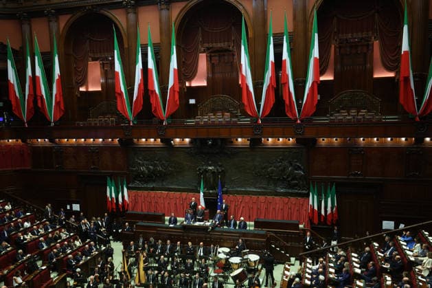 IPA86042293 - Rome, Italy June 25, 2026: Ignazio La Russa, Sergio Mattarella, Lorenzo Fontana. Commemorative ceremony marking the 80th anniversary of the first session of the Constituent Assembly, held on June 25, 1946. The event commemorated the start of the work that led to the drafting of the Constitution of the Italian Republic, paying tribute to the key figures of the constitutional era and to the founding values of Italian democracy.  Copyright: xmarcoxiacobuccix xmarcoxiacobuccix 86042293