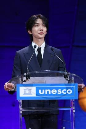 UNESCO & K-pop Band SEVENTEEN Support Youth-led Projects - Paris Joshua Hong attend attend the launch of the Global Youth Grant Scheme Scale-Up Phase at UNESCO on June 25, 2026 in Paris, France. Photo by Jerome Domine ABACAPRESS.COM Paris France  Copyright: xDominexJerome ABACAx