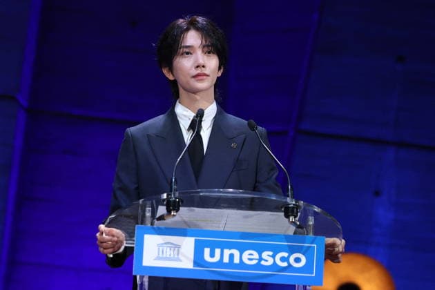 UNESCO & K-pop Band SEVENTEEN Support Youth-led Projects - Paris Joshua Hong attend attend the launch of the Global Youth Grant Scheme Scale-Up Phase at UNESCO on June 25, 2026 in Paris, France. Photo by Jerome Domine ABACAPRESS.COM Paris France  Copyright: xDominexJerome ABACAx