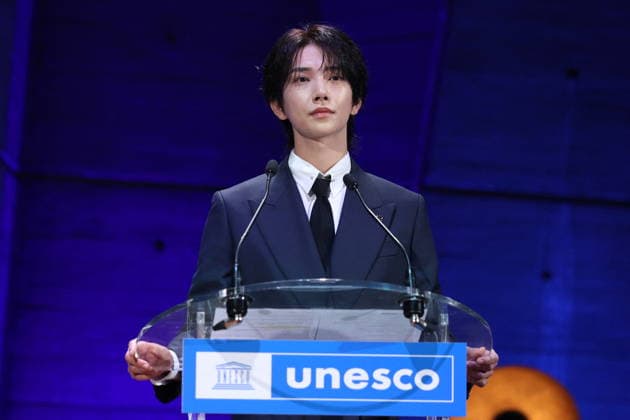 UNESCO & K-pop Band SEVENTEEN Support Youth-led Projects - Paris Joshua Hong attend attend the launch of the Global Youth Grant Scheme Scale-Up Phase at UNESCO on June 25, 2026 in Paris, France. Photo by Jerome Domine ABACAPRESS.COM Paris France  Copyright: xDominexJerome ABACAx