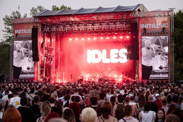 INmusic festival - Idles Idles perform during the 2026 INMusic open-air music festival at Lake Jarun in Zagreb, Croatia on June 24, 2026.  LukaxAntunac PIXSELL