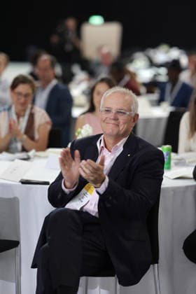 Scott Morrison at the Alliance for Responsible Citizenship Conference 2026. Image Licensed to Parsons Media. 25 06 2026. London, United Kingdom. The Alliance for Responsible Citizenship Conference 2026.  Copyright: xAndrewxParsonsx xParsonsxMediax PAR-9218-0040