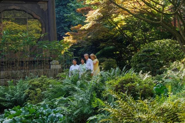 Japanese imperial couple concludes state visit to Belgium BRUSSELS, BELGIUM – JUNE 25: (----EDITORIAL USE ONLY MANDATORY CREDIT - OLIVIER MATTHYS POOL EPA - NO MARKETING NO ADVERTISING CAMPAIGNS - DISTRIBUTED AS A SERVICE TO CLIENTS----) Belgium s King Philippe and Queen Mathilde accompany Japan s Emperor Naruhito and Empress Masako during a visit to the Japanese Tower and its gardens in the Royal Domain of Laeken in Brussels, Belgium, on June 25, 2026. The visit took place on the final day of the Japanese imperial couple s state visit to Belgium marking the 160th anniversary of diplomatic relations between the two countries. Built between 1900 and 1904 on the orders of King Leopold II, the nearly 50-meter-high Japanese Tower is one o  Copyright: x2026xAnadoluxOlivierxMatthys Poolx