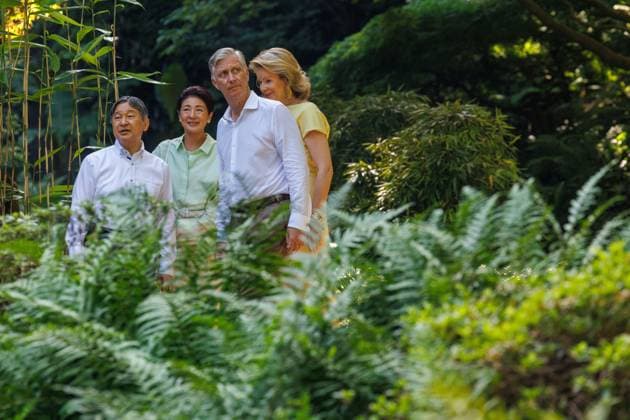 Japanese imperial couple concludes state visit to Belgium BRUSSELS, BELGIUM – JUNE 25: (----EDITORIAL USE ONLY MANDATORY CREDIT - OLIVIER MATTHYS POOL EPA - NO MARKETING NO ADVERTISING CAMPAIGNS - DISTRIBUTED AS A SERVICE TO CLIENTS----) Belgium s King Philippe and Queen Mathilde accompany Japan s Emperor Naruhito and Empress Masako during a visit to the Japanese Tower and its gardens in the Royal Domain of Laeken in Brussels, Belgium, on June 25, 2026. The visit took place on the final day of the Japanese imperial couple s state visit to Belgium marking the 160th anniversary of diplomatic relations between the two countries. Built between 1900 and 1904 on the orders of King Leopold II, the nearly 50-meter-high Japanese Tower is one o  Copyright: x2026xAnadoluxOlivierxMatthys Poolx