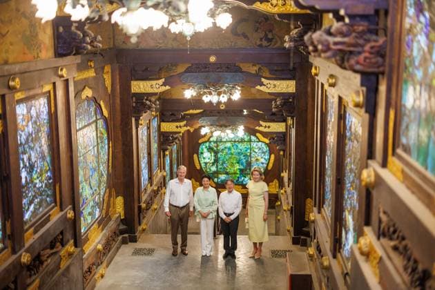Japanese imperial couple concludes state visit to Belgium BRUSSELS, BELGIUM – JUNE 25: (----EDITORIAL USE ONLY MANDATORY CREDIT - OLIVIER MATTHYS POOL EPA - NO MARKETING NO ADVERTISING CAMPAIGNS - DISTRIBUTED AS A SERVICE TO CLIENTS----) Belgium s King Philippe and Queen Mathilde accompany Japan s Emperor Naruhito and Empress Masako during a visit to the Japanese Tower and its gardens in the Royal Domain of Laeken in Brussels, Belgium, on June 25, 2026. The visit took place on the final day of the Japanese imperial couple s state visit to Belgium marking the 160th anniversary of diplomatic relations between the two countries. Built between 1900 and 1904 on the orders of King Leopold II, the nearly 50-meter-high Japanese Tower is one o  Copyright: x2026xAnadoluxOlivierxMatthys Poolx