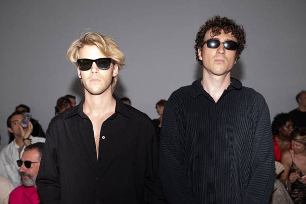PFW - Issey Miyake - Front Row DJs Dorian Lauduique aka Dorian Lux and Cesar Laurent de Rummel aka Cesar de Rummel (Ofenbach) attend the Issey Miyake Menswear Spring Summer 2027 show as part of Paris Fashion Week on June 25, 2026 in Paris, France. Photo by Alexis Jumeau ABACAPRESS.COM Paris France  Copyright: xJumeauxAlexis ABACAx