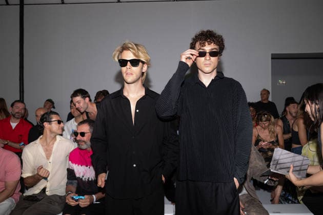 PFW - Issey Miyake - Front Row DJs Dorian Lauduique aka Dorian Lux and Cesar Laurent de Rummel aka Cesar de Rummel (Ofenbach) attend the Issey Miyake Menswear Spring Summer 2027 show as part of Paris Fashion Week on June 25, 2026 in Paris, France. Photo by Alexis Jumeau ABACAPRESS.COM Paris France  Copyright: xJumeauxAlexis ABACAx