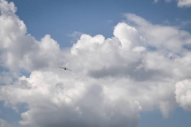 A Ukrainian Raybird (ACS-3) UAV flies in the sky during an aerial reconnaissance mission by soldiers from the 148th Separate Artillery Zhytomyr Brigade of the Ukrainian Airborne Forces in the Oleksandrivka sector, Dnipropetrovsk region, Ukraine, June 22, 2026. (Photo by Dmytro Smolienko Ukrinform) Aerial reconnaissance by Ukraine’s 148th Artillery Brigade in Oleksandrivka sector  Copyright: xDmytroxSmolienkox