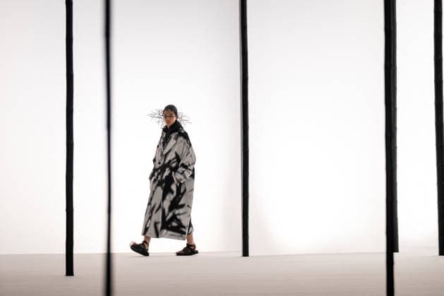 PFW - Issey Miyake - Runway A model presents a creation by IM Issey Miyake Men Miyake Design Studio team as part of their Menswear Spring-Summer 2027 collection show for fashion house Issey Miyake during Men s Fashion Week in Paris, France, June 25, 2026. Photo by Alexis Jumeau ABACAPRESS.COM Paris France  Copyright: xJumeauxAlexis ABACAx