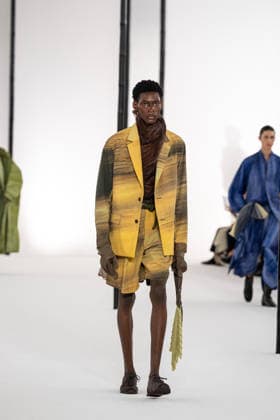 PFW - Issey Miyake - Runway A model presents a creation by IM Issey Miyake Men Miyake Design Studio team as part of their Menswear Spring-Summer 2027 collection show for fashion house Issey Miyake during Men s Fashion Week in Paris, France, June 25, 2026. Photo by Alexis Jumeau ABACAPRESS.COM Paris France  Copyright: xJumeauxAlexis ABACAx
