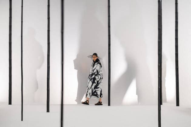 PFW - Issey Miyake - Runway A model presents a creation by IM Issey Miyake Men Miyake Design Studio team as part of their Menswear Spring-Summer 2027 collection show for fashion house Issey Miyake during Men s Fashion Week in Paris, France, June 25, 2026. Photo by Alexis Jumeau ABACAPRESS.COM Paris France  Copyright: xJumeauxAlexis ABACAx