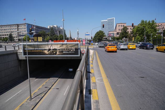 Preparations continue ahead of the NATO Summit in the capital Ankara ANKARA, TURKIYE - JUNE 25: A billboard bearing the slogan Engineering Deterrence is seen at various points along the boulevard on the protocol route ahead of the NATO Summit as preparations continue in Ankara, Turkiye, on June 25, 2026. Rasit Aydogan Anadolu Ankara Turkey. Editorial use only. Please get in touch for any other usage.  Copyright: x2026xAnadoluxRasitxAydoganx