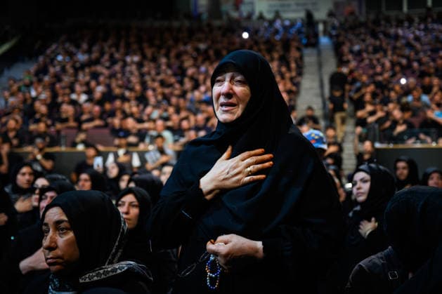 Hazrat Hussein commemorated with the Universal Ashura Mourning Ceremony in Istanbul ISTANBUL, TURKIYE - JUNE 25: People attend a commemoration ceremony of Hazrat Hussein, the grandson of the Prophet Muhammad, and his 71 companions who were martyred in Karbala on the 1,387th anniversary of their martyrdom during the Universal Ashura Mourning Ceremony at the Yahya Kemal Beyatli Performance Center in Istanbul, Turkiye, on June 25, 2026. Arif Hudaverdi Yaman Anadolu Istanbul Turkey. Editorial use only. Please get in touch for any other usage.  Copyright: x2026xAnadoluxArifxHudaverdixYamanx