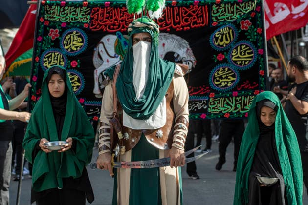June 25, 2026, Istanbul, Istanbul, Turkey: Shi ite Muslims gather for Ashura commemorations at and around Zeynebiye Mosque in the Halkali neighborhood of Istanbul, Turkey. Thousands of members of the Ja fari community participated in mourning ceremonies marking the martyrdom of Imam Hussein and his companions at the Battle of Karbala. The event included prayers, elegies, religious rituals, and processions commemorating one of the most significant observances in the Islamic calendar. Istanbul Turkey - ZUMAt171 20260625_zip_t171_011 Copyright: xAbdullahxTepelix