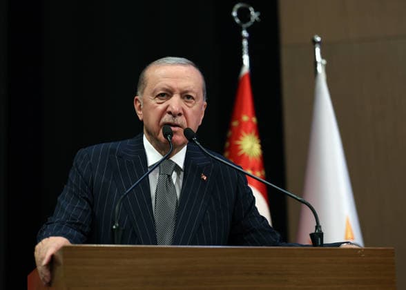 Turkish President Recep Tayyip Erdogan ANKARA, TURKIYE - JUNE 25: (----EDITORIAL USE ONLY - MANDATORY CREDIT - TURKISH PRESIDENCY MUSTAFA KAMACI HANDOUT - NO MARKETING NO ADVERTISING CAMPAIGNS - DISTRIBUTED AS A SERVICE TO CLIENTS----) Turkish President Recep Tayyip Erdogan makes a speech as he attends a meeting with Provincial Heads at AK Party Congress Center in Ankara, Turkiye on June 25, 2025. TUR Presidency Mustafa Kamaci Anadolu Ankara Turkey. Editorial use only. Please get in touch for any other usage.  Copyright: x2026xAnadoluxTURxPresidencyx xMustafaxKamacix