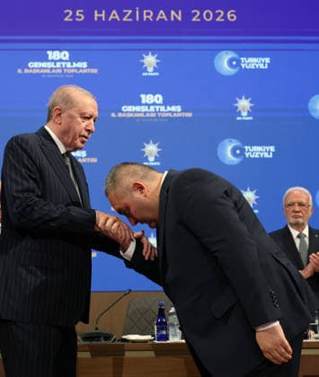 Turkish President Recep Tayyip Erdogan ANKARA, TURKIYE - JUNE 25: (----EDITORIAL USE ONLY - MANDATORY CREDIT - TURKISH PRESIDENCY MUSTAFA KAMACI HANDOUT - NO MARKETING NO ADVERTISING CAMPAIGNS - DISTRIBUTED AS A SERVICE TO CLIENTS----) Turkish President Recep Tayyip Erdogan attends a meeting with Provincial Heads at AK Party Congress Center in Ankara, Turkiye on June 25, 2025. TUR Presidency Mustafa Kamaci Anadolu Ankara Turkey. Editorial use only. Please get in touch for any other usage.  Copyright: x2026xAnadoluxTURxPresidencyx xMustafaxKamacix