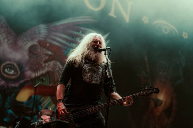 Mastodon live at Copenhell 2026 Copenhagen, Denmark. 24th, June 2026. The American metal band Mastodon performs a live concert during the Danish heavy metal festival Copenhell 2026 in Copenhagen. Here vocalist and bass player Troy Sanders is seen live on stage. Denmark, Copenhagen  Copyright: xGonzalesxPhoto MathiasxKristensenx