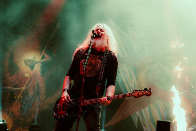 Mastodon live at Copenhell 2026 Copenhagen, Denmark. 24th, June 2026. The American metal band Mastodon performs a live concert during the Danish heavy metal festival Copenhell 2026 in Copenhagen. Here vocalist and bass player Troy Sanders is seen live on stage. Denmark, Copenhagen  Copyright: xGonzalesxPhoto MathiasxKristensenx