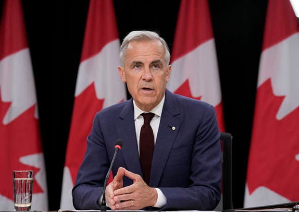 June 25, 2026, Ottawa, On, Canada: Prime Minister Mark Carney speaks at a news conference at the National Press Theatre in Ottawa, Thursday, June 25, 2026. Ottawa Canada  - ZUMAc35_ 20260625_zaf_c35_002 Copyright: xAdrianxWyldx