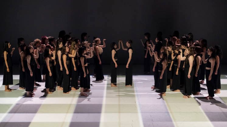 June 25, 2026, London, London, UK: LONDON, UK. The cast performs at the Southbank CentreÃ¢â‚¬â ¢s Queen Elizabeth Hall during the UK premiere of Ã¢â‚¬ËœColossusÃ¢â‚¬â ¢ by Australian choreographer Stephanie Lake. Fifty final year students from London Contemporary Dance School at The Place are performing in a show, 25 to 27 June, which is part of the Southbank CentreÃ¢â‚¬â ¢s 75th anniversary programme. London UK  - ZUMAl94_ 20260625_zaf_l94_030 Copyright: xStephenxChungx