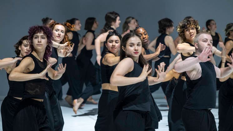 June 25, 2026, London, London, UK: LONDON, UK. The cast performs at the Southbank CentreÃ¢â‚¬â ¢s Queen Elizabeth Hall during the UK premiere of Ã¢â‚¬ËœColossusÃ¢â‚¬â ¢ by Australian choreographer Stephanie Lake. Fifty final year students from London Contemporary Dance School at The Place are performing in a show, 25 to 27 June, which is part of the Southbank CentreÃ¢â‚¬â ¢s 75th anniversary programme. London UK  - ZUMAl94_ 20260625_zaf_l94_035 Copyright: xStephenxChungx