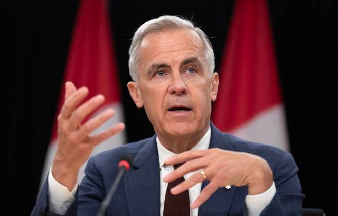 June 25, 2026, Ottawa, On, Canada: Prime Minister Mark Carney responds to questions during a news conference in Ottawa, Thursday, June 25, 2026. Ottawa Canada  - ZUMAc35_ 20260625_zaf_c35_004 Copyright: xAdrianxWyldx