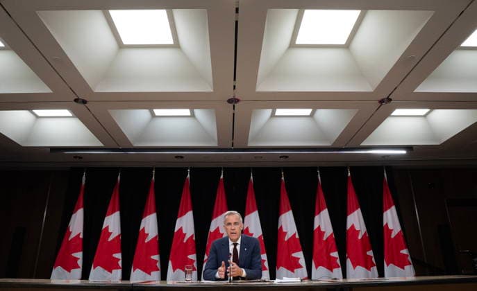 June 25, 2026, Ottawa, On, Canada: Prime Minister Mark Carney speaks during a news conference in Ottawa, Thursday, June 25, 2026. Ottawa Canada  - ZUMAc35_ 20260625_zaf_c35_007 Copyright: xAdrianxWyldx