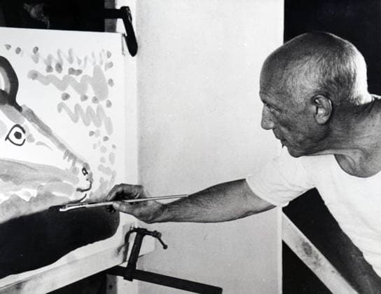RECORD DATE NOT STATED Photograph of Pablo Picasso Photograph of Pablo Picasso (1881-1973) a Spanish painter, sculptor, printmaker, ceramicist, stage designer, poet, and playwright. Dated 20th century Editorial use only. All other uses to be cleared with the copyright owner (World History Archive), in advance., WHA_102_0448.jpg, Pablo Picasso; Spanish painter; sculptor; printmaker; ceramicist; stage designer; poet; playwright; 20th century; modern art; abstract art; cubism; Spanish artist; famous artist; artistic genius; creative mind; influential artist; avant-garde; artistic versatility; artistic talent; artistic innovation; artistic mastery; artistic brilliance; artistic creativity; artistic expression; artistic vision; artistic legacy; Copyright: xx