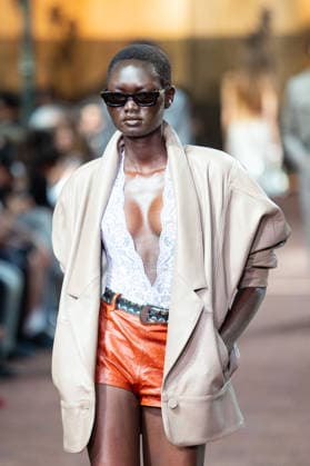 PFW Amiri Runway Menswear NB A model walks the runway during the Amiri Menswear Spring Summer 2027 show as part of Paris Fashion Week on June 25, 2026 in Paris, France. Photo by Nasser Berzane ABACAPRESS.COM Paris France  Copyright: xBerzanexNasser ABACAx