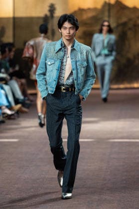 PFW Amiri Runway Menswear NB A model walks the runway during the Amiri Menswear Spring Summer 2027 show as part of Paris Fashion Week on June 25, 2026 in Paris, France. Photo by Nasser Berzane ABACAPRESS.COM Paris France  Copyright: xBerzanexNasser ABACAx