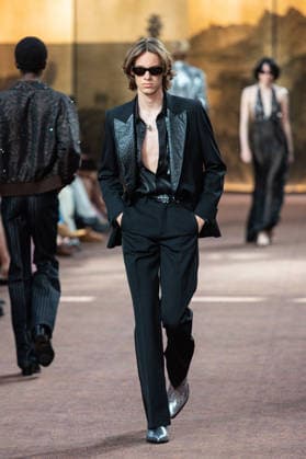 PFW Amiri Runway Menswear NB A model walks the runway during the Amiri Menswear Spring Summer 2027 show as part of Paris Fashion Week on June 25, 2026 in Paris, France. Photo by Nasser Berzane ABACAPRESS.COM Paris France  Copyright: xBerzanexNasser ABACAx