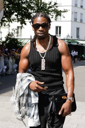 Gazo at the Amiri Spring Summer 2027 Men’s Ready-to-Wear show at the Carreau du Temple during Paris Fashion Week (PFW), June 25, 2026 Tiphaine Lebely Bestimage Celebrities at the Amiri Spring Summer 2027 Men’s Ready-to-Wear show at the Carreau du Temple during Paris Fashion Week (PFW) in Paris, France  Copyright: xTiphainexLebelyx xBestimagexTiphainexLebelyx xBestimagex