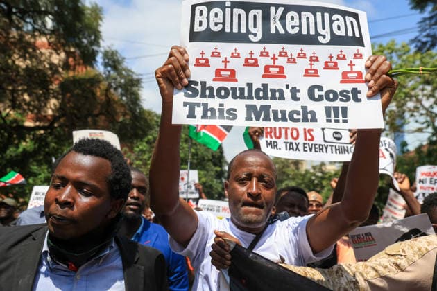 Protests in Kenya mark anniversary of finance bill demonstrations NAIROBI, KENYA - JUNE 25: Protesters gather on the second anniversary of the Gen Z-led demonstrations that erupted in 2024 against a controversial finance bill and resulted in dozens of deaths, in Nairobi, Kenya on June 25, 2026. Despite heavy police barricades and a blockade in the capital, families of the victims, activists, and citizens gathered in front of the parliament building to commemorate those who lost their lives. Lucas Mukasa Anadolu Nairobi Kenya. Editorial use only. Please get in touch for any other usage.  Copyright: x2026xAnadoluxLucasxMukasax