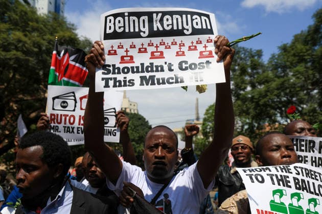 Protests in Kenya mark anniversary of finance bill demonstrations NAIROBI, KENYA - JUNE 25: Protesters gather on the second anniversary of the Gen Z-led demonstrations that erupted in 2024 against a controversial finance bill and resulted in dozens of deaths, in Nairobi, Kenya on June 25, 2026. Despite heavy police barricades and a blockade in the capital, families of the victims, activists, and citizens gathered in front of the parliament building to commemorate those who lost their lives. Lucas Mukasa Anadolu Nairobi Kenya. Editorial use only. Please get in touch for any other usage.  Copyright: x2026xAnadoluxLucasxMukasax