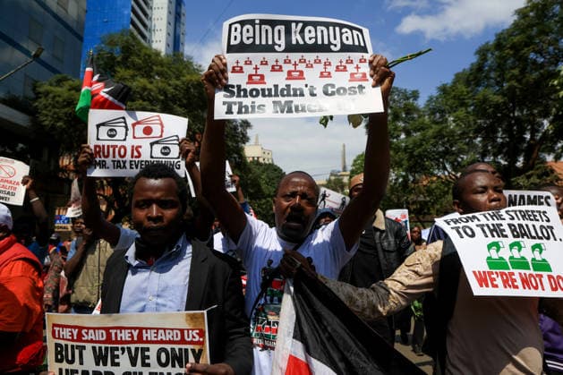 Protests in Kenya mark anniversary of finance bill demonstrations NAIROBI, KENYA - JUNE 25: Protesters gather on the second anniversary of the Gen Z-led demonstrations that erupted in 2024 against a controversial finance bill and resulted in dozens of deaths, in Nairobi, Kenya on June 25, 2026. Despite heavy police barricades and a blockade in the capital, families of the victims, activists, and citizens gathered in front of the parliament building to commemorate those who lost their lives. Lucas Mukasa Anadolu Nairobi Kenya. Editorial use only. Please get in touch for any other usage.  Copyright: x2026xAnadoluxLucasxMukasax